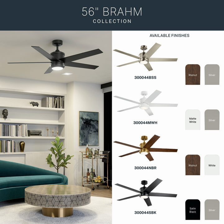 Kichler Canada - 300044MWH - 56"Ceiling Fan - Brahm - Matte White