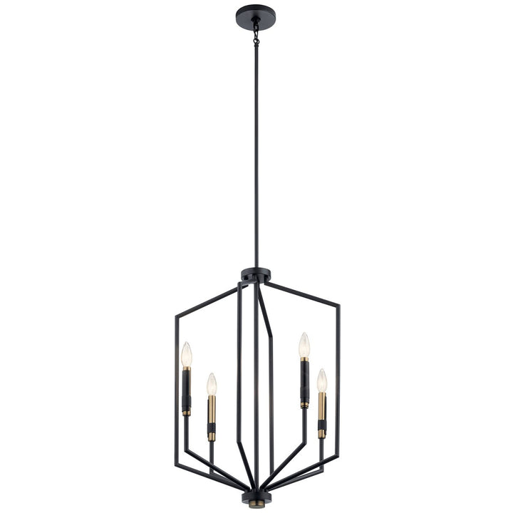 Kichler Canada - 52351BK - Four Light Foyer Pendant - Armand - Black