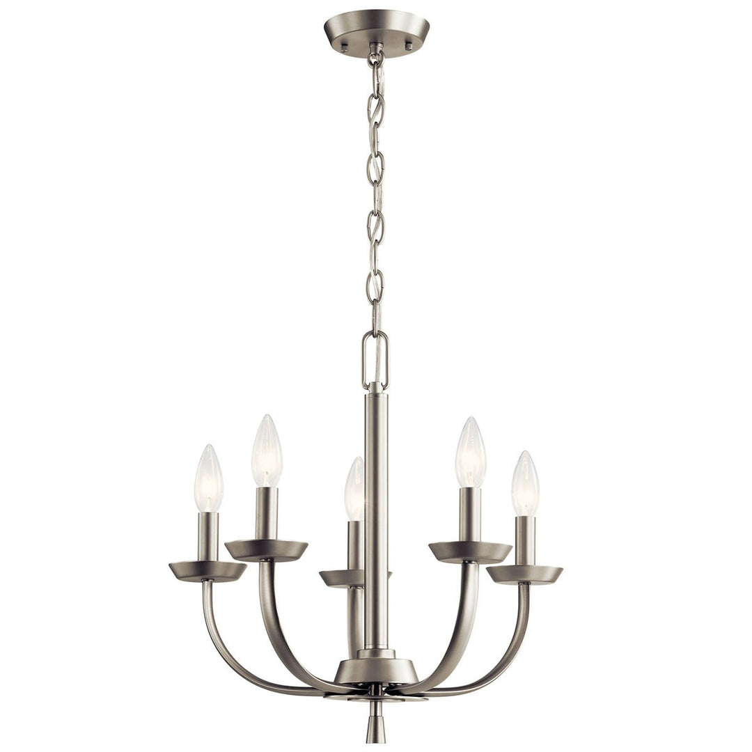 Kennewick Five Light Chandelier in Brushed Nickel - available from The Lighting Shoppe, trusted by Canadian homeowners