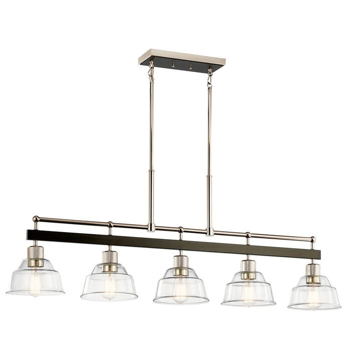 Kichler Canada - 52404PN - Five Light Linear Chandelier - Eastmont - Polished Nickel