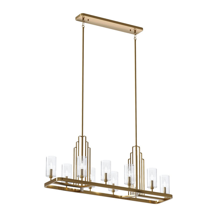 Kichler Canada - 52413BNB - Ten Light Linear Chandelier - Kimrose - Brushed Natural Brass