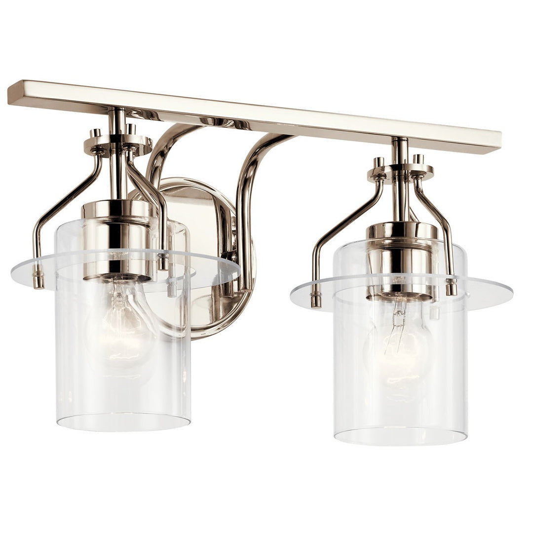 Everett Two Light Bath in Polished Nickel - available from The Lighting Shoppe, trusted by Canadian homeowners