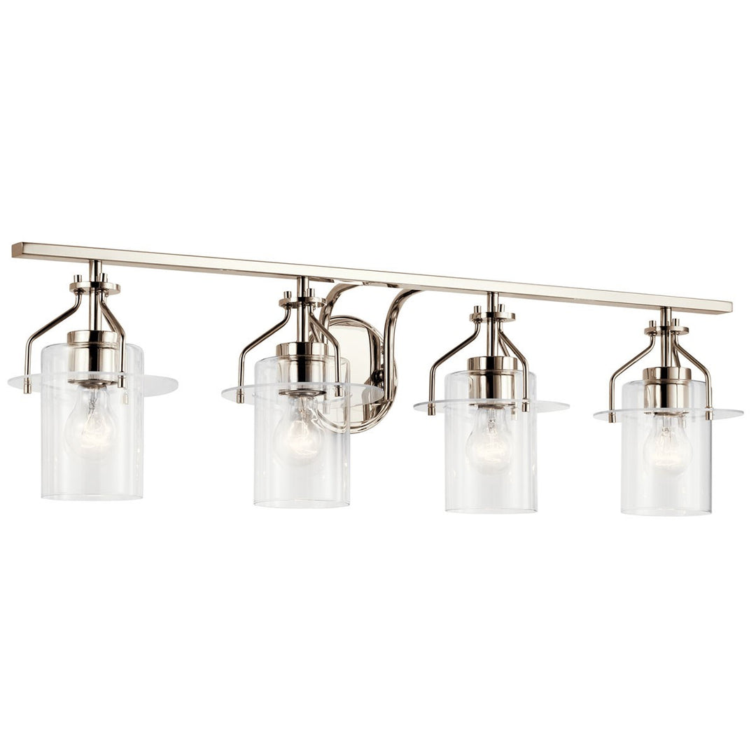 Everett Four Light Bath in Polished Nickel - available from The Lighting Shoppe, trusted by Canadian homeowners