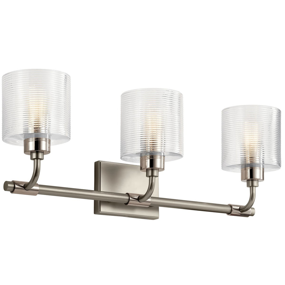 Harvan Three Light Bath in Satin Nickel - available from The Lighting Shoppe, trusted by Canadian homeowners