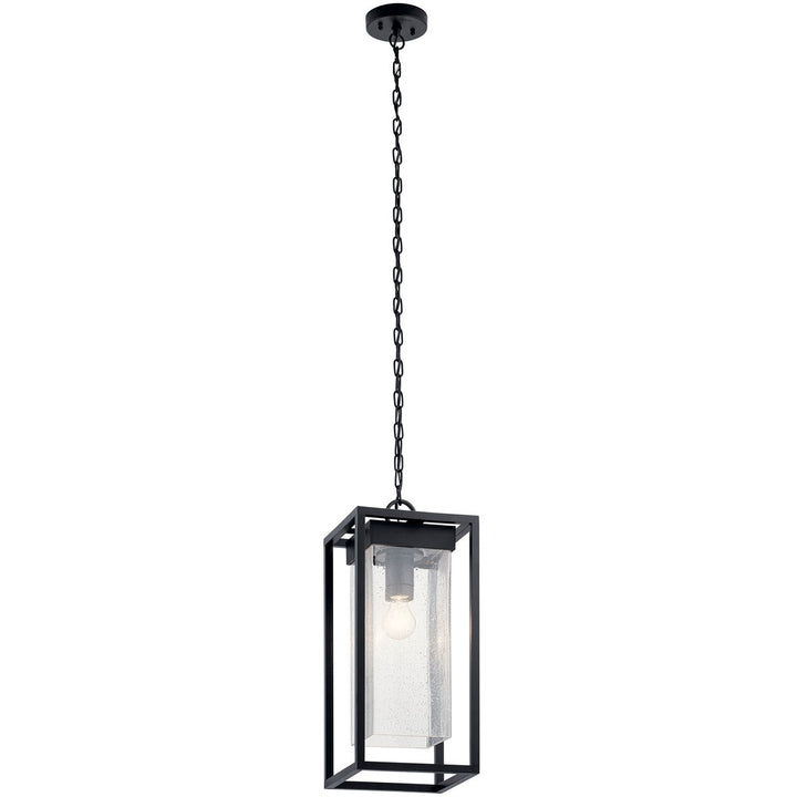Kichler Canada - 59064BSL - One Light Outdoor Pendant - Mercer - Black with Silver Highlights