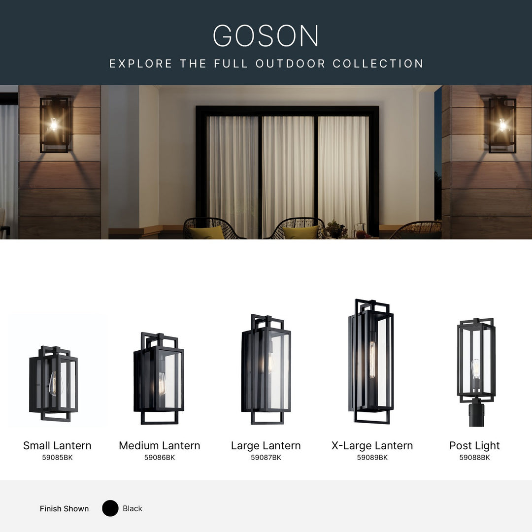 Kichler Canada - 59086BK - One Light Outdoor Wall Mount - Goson - Black