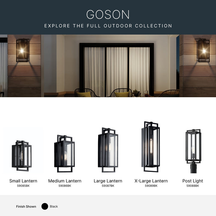 Kichler Canada - 59086BK - One Light Outdoor Wall Mount - Goson - Black