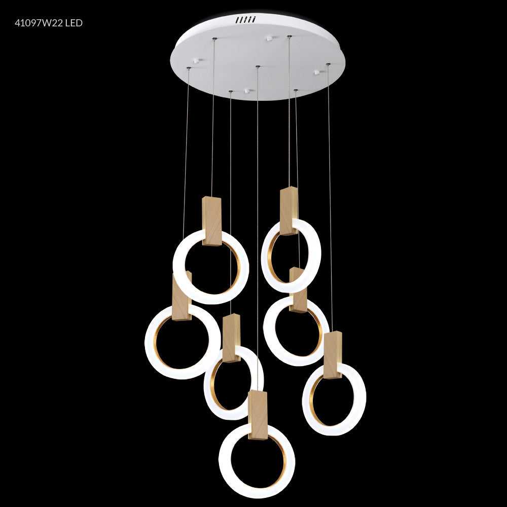 Acrylic LED Chandelier in White James R. Moder Canada