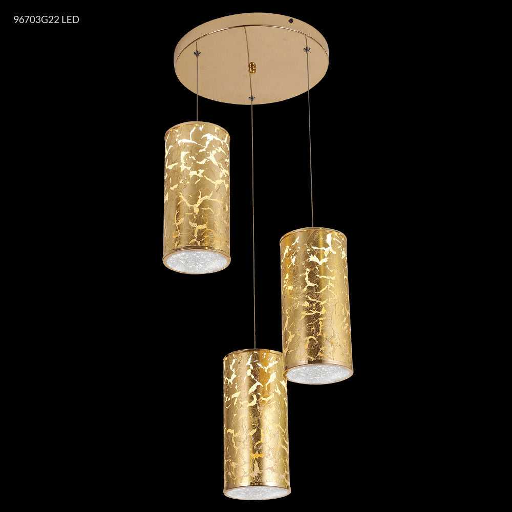 Gold Leaf LED Chandelier in Gold James R. Moder Canada