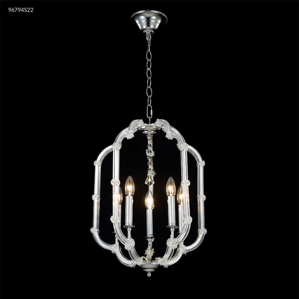 Lantern Five Light Chandelier in Silver James R. Moder Canada