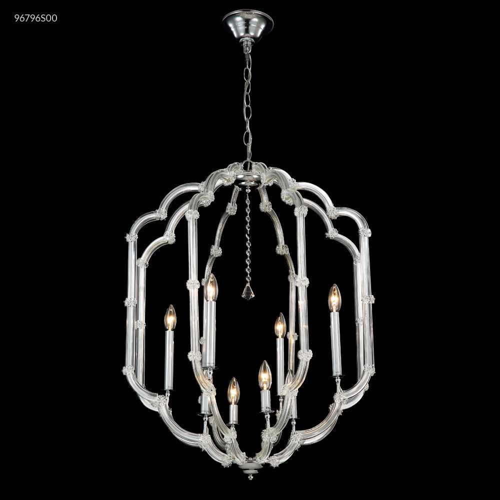 Lantern Eight Light Chandelier in Silver James R. Moder Canada
