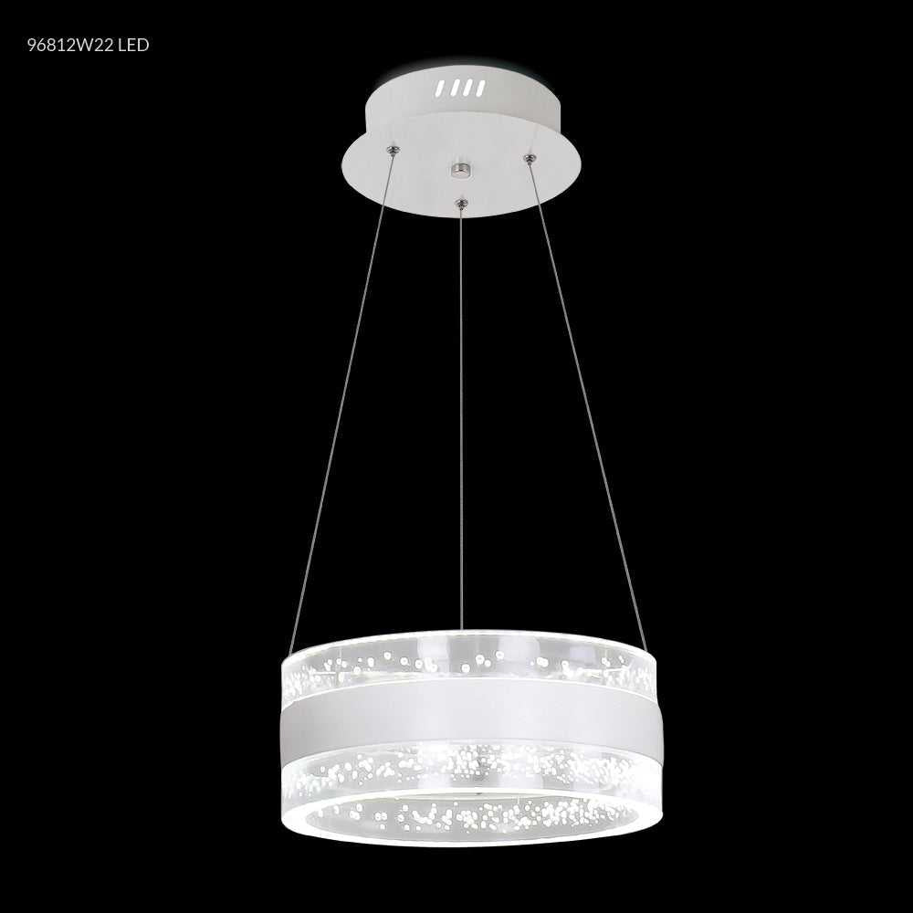 Contemporary LED Chandelier in White James R. Moder Canada