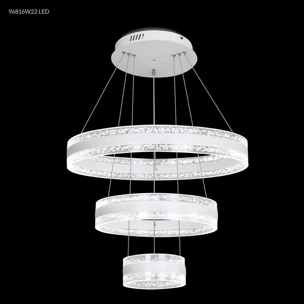 Contemporary LED Chandelier in White James R. Moder Canada