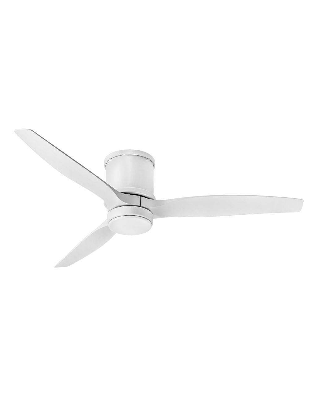 Hover Flush 52"Ceiling Fan in Matte White - available from The Lighting Shoppe, trusted by Canadian homeowners