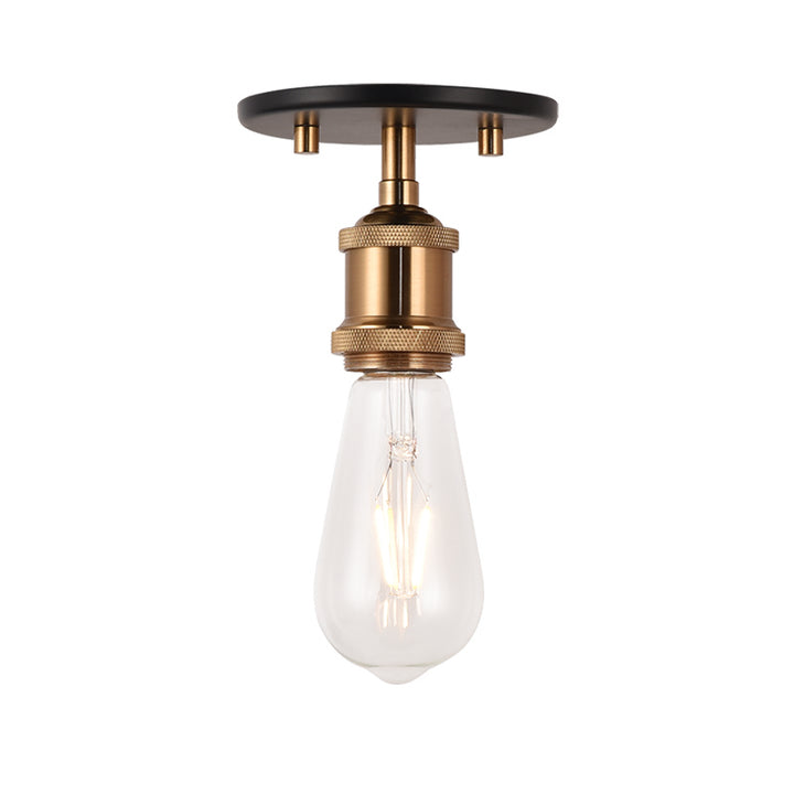 Bulstrode'S Workshop One Light Flush Mount in Aged Gold Brass - available from The Lighting Shoppe, trusted by Canadian homeowners