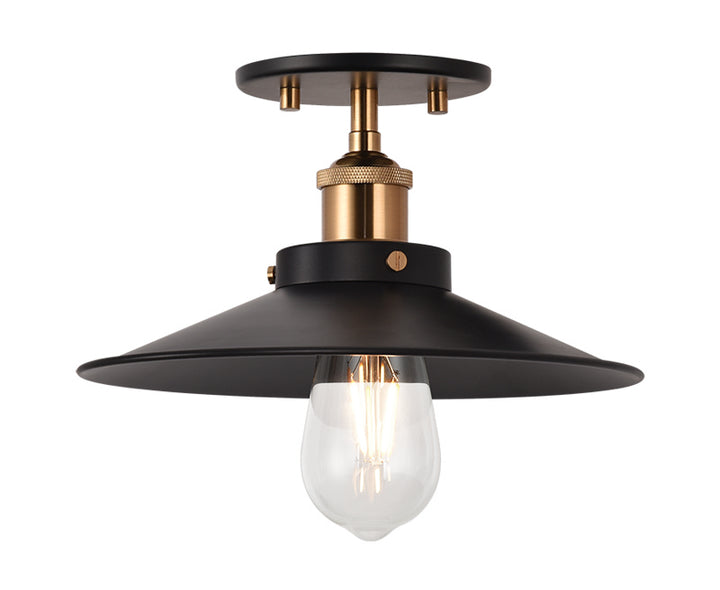 Bulstrode'S Workshop One Light Flush Mount in Aged Gold Brass - available from The Lighting Shoppe, trusted by Canadian homeowners