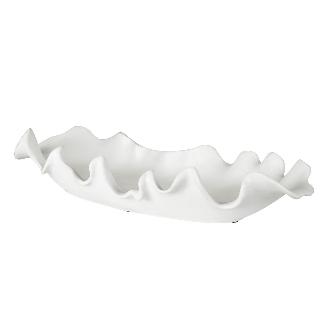 Ruffled Bowl in Matte White - available from The Lighting Shoppe, trusted by Canadian homeowners
