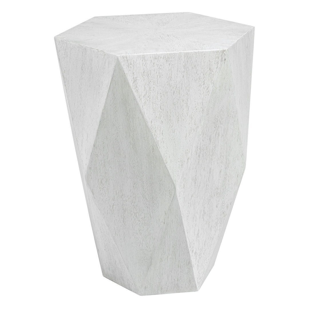 Volker Side Table in Fresh White Ceruse - available from The Lighting Shoppe, trusted by Canadian homeowners