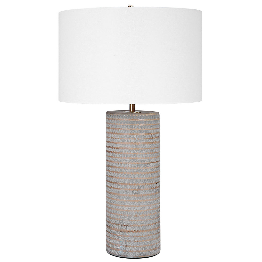 Monolith One Light Table Lamp in Antique Brass - available from The Lighting Shoppe, trusted by Canadian homeowners