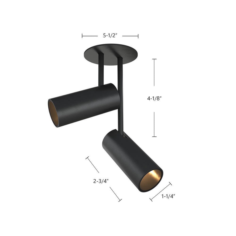 Kuzco Canada - SF15702-BK - LED Semi-Flush Mount - Downey - Black