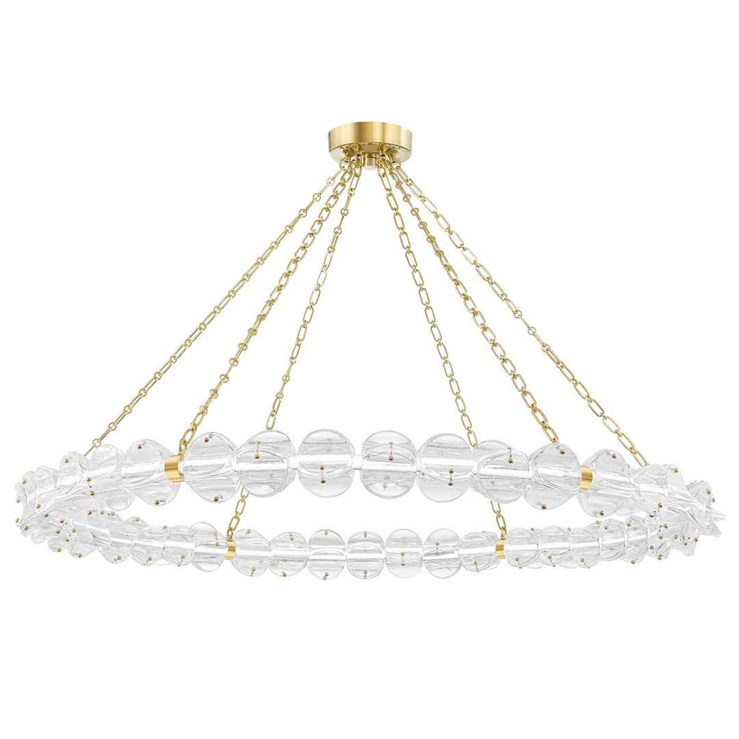 Lindley LED Chandelier in Aged Brass - available from The Lighting Shoppe, trusted by Canadian homeowners