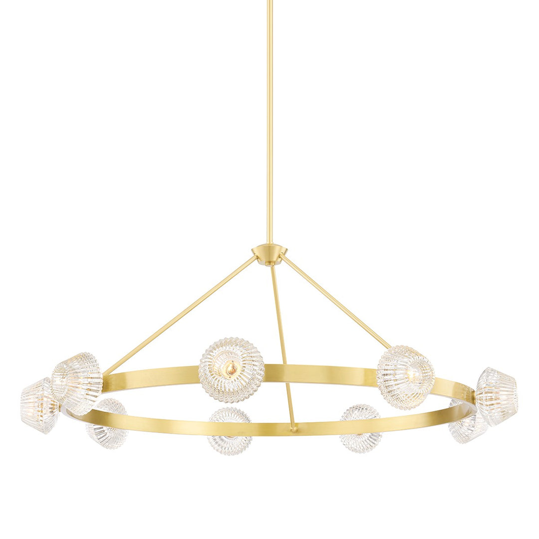 Barclay Nine Light Chandelier in Aged Brass - available from The Lighting Shoppe, trusted by Canadian homeowners
