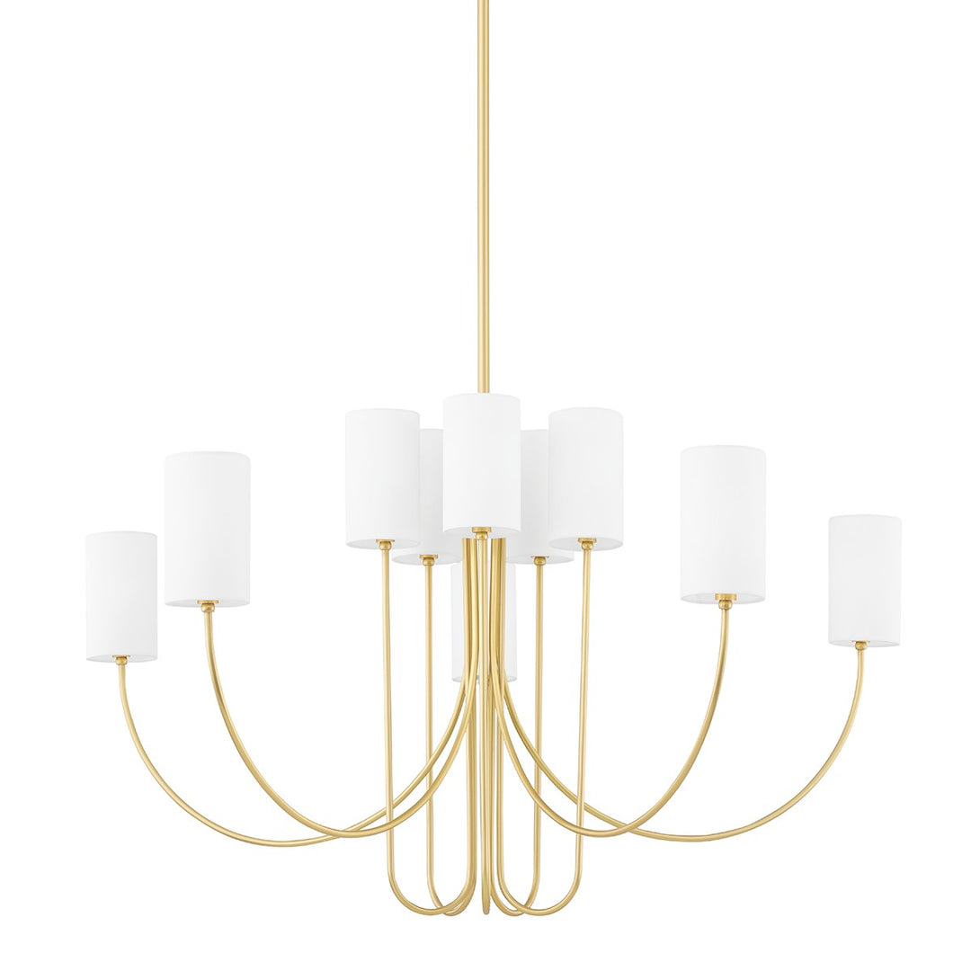 Harlem Ten Light Chandelier in Aged Brass - available from The Lighting Shoppe, trusted by Canadian homeowners