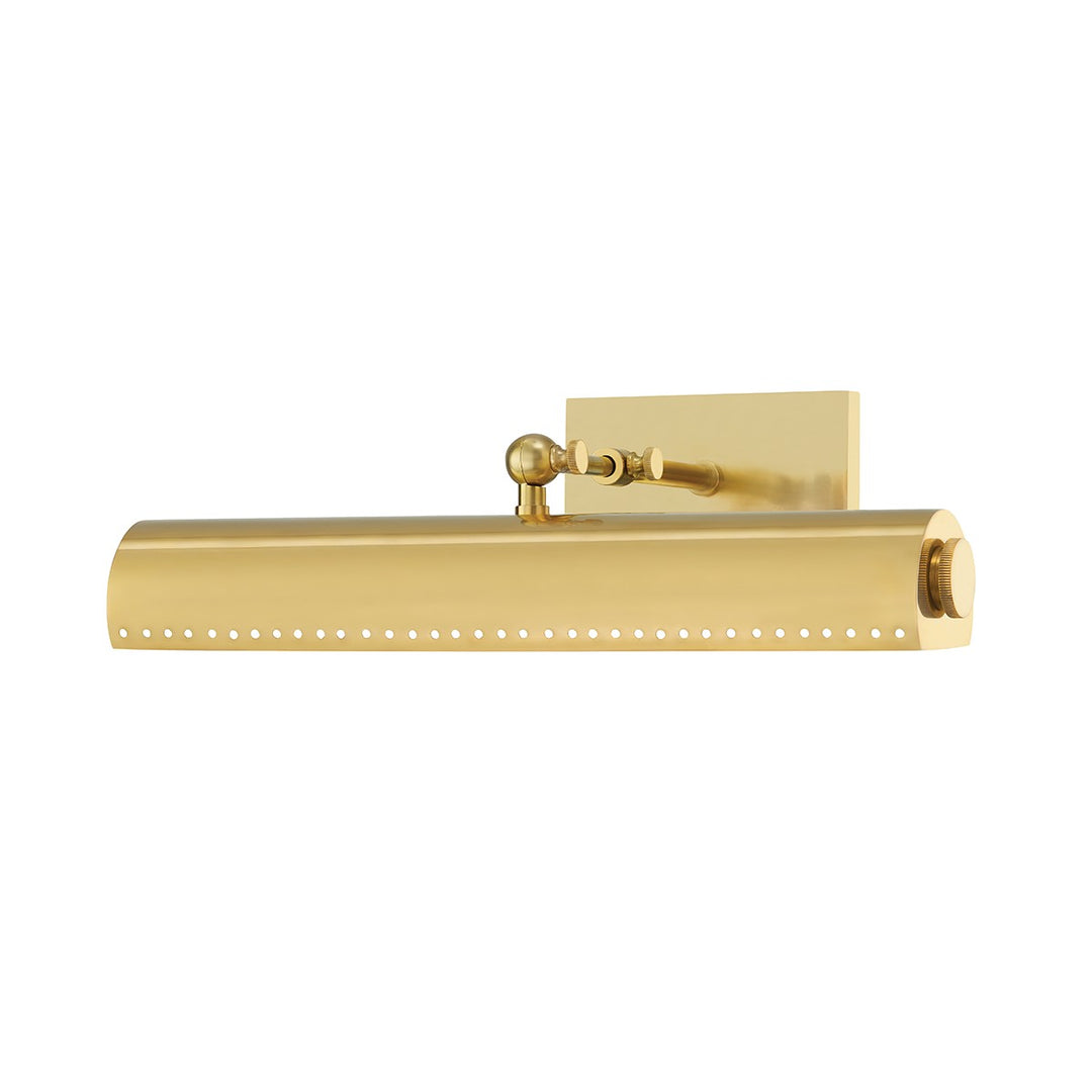 Hampshire Two Light Picture Light in Aged Brass - available from The Lighting Shoppe, trusted by Canadian homeowners