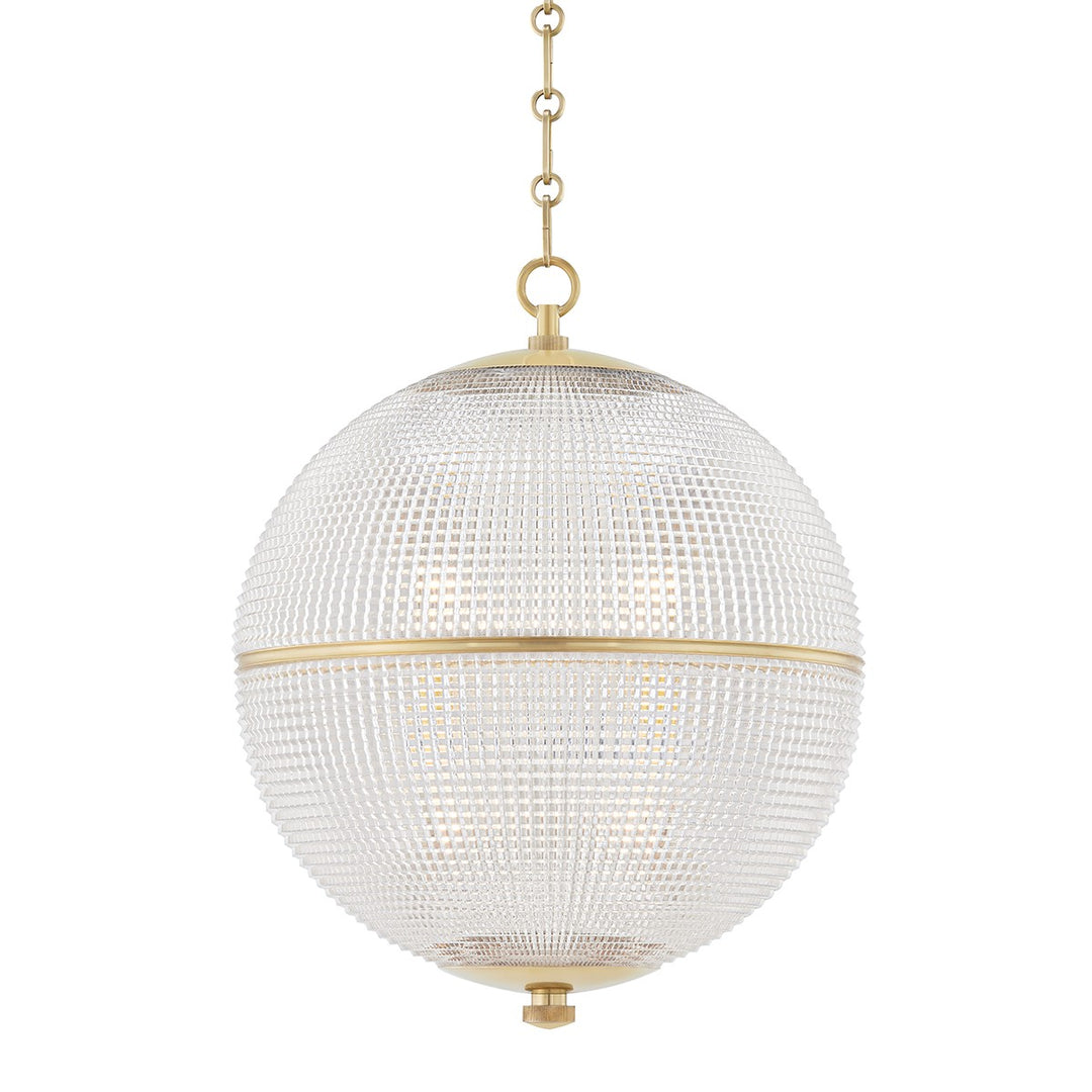 Sphere No. 3 One Light Pendant in Aged Brass - available from The Lighting Shoppe, trusted by Canadian homeowners