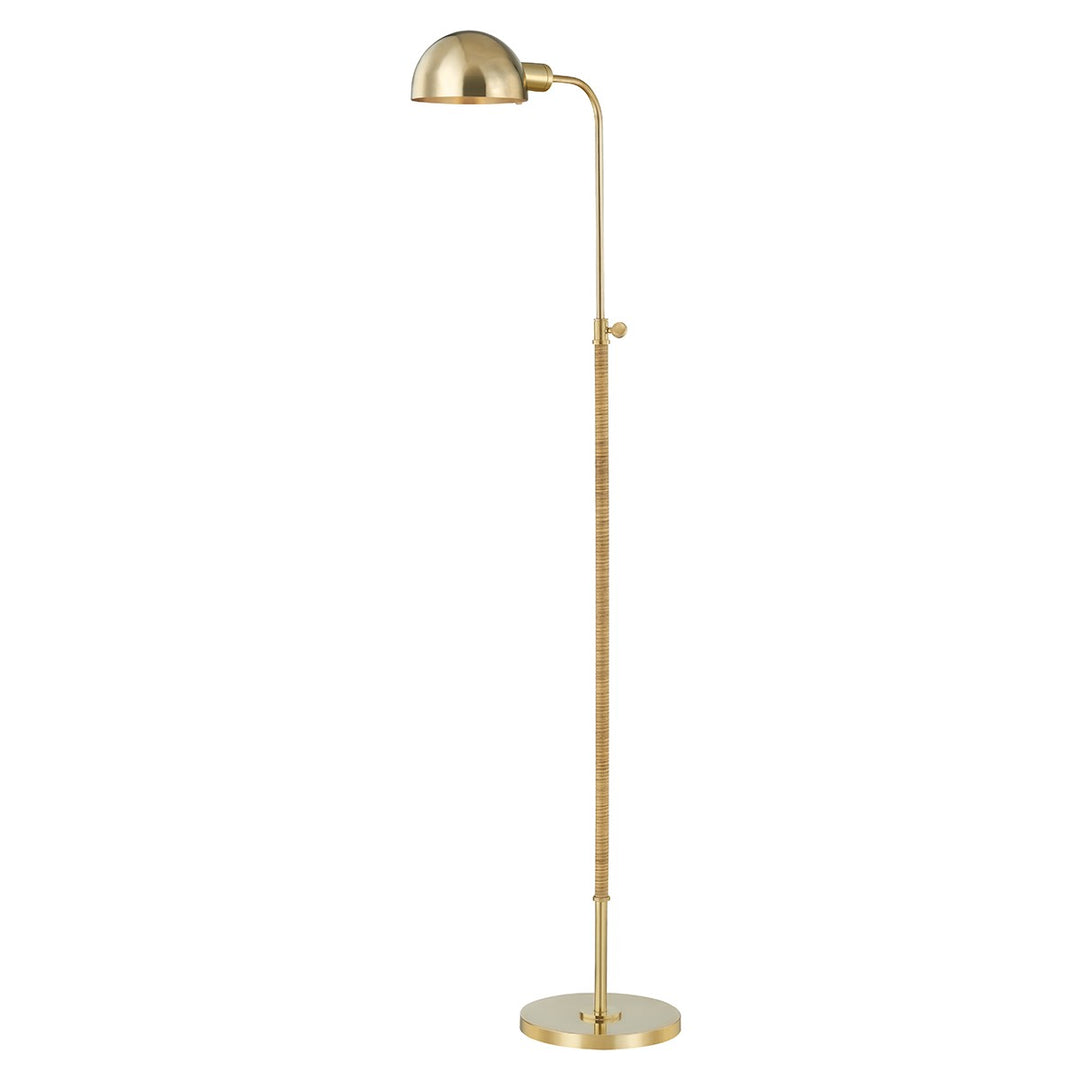 Devon One Light Floor Lamp in Aged Brass - available from The Lighting Shoppe, trusted by Canadian homeowners