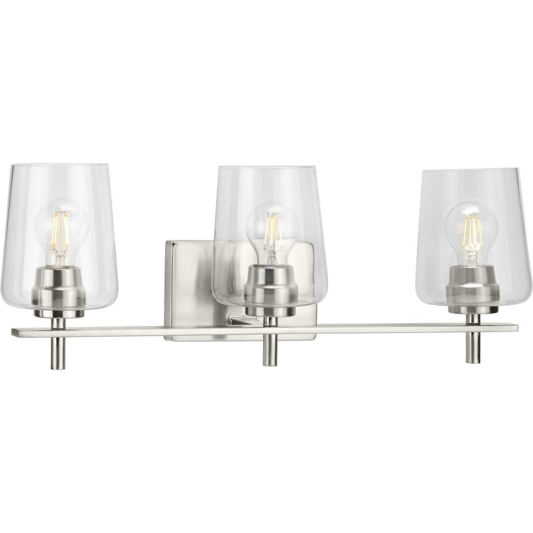 Calais Three Light Bath Bracket in Brushed Nickel - available from The Lighting Shoppe, trusted by Canadian homeowners