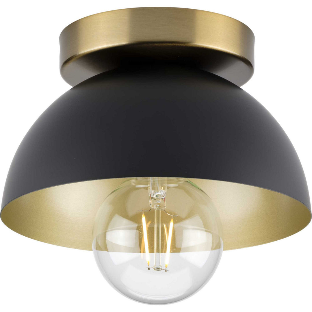 Eva One Light Flush Mount in Matte Black - available from The Lighting Shoppe, trusted by Canadian homeowners