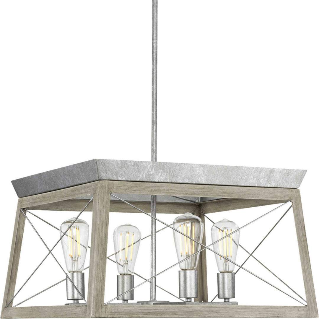 Progress Canada - P400047-141 - Four Light Chandelier - Briarwood - Galvanized