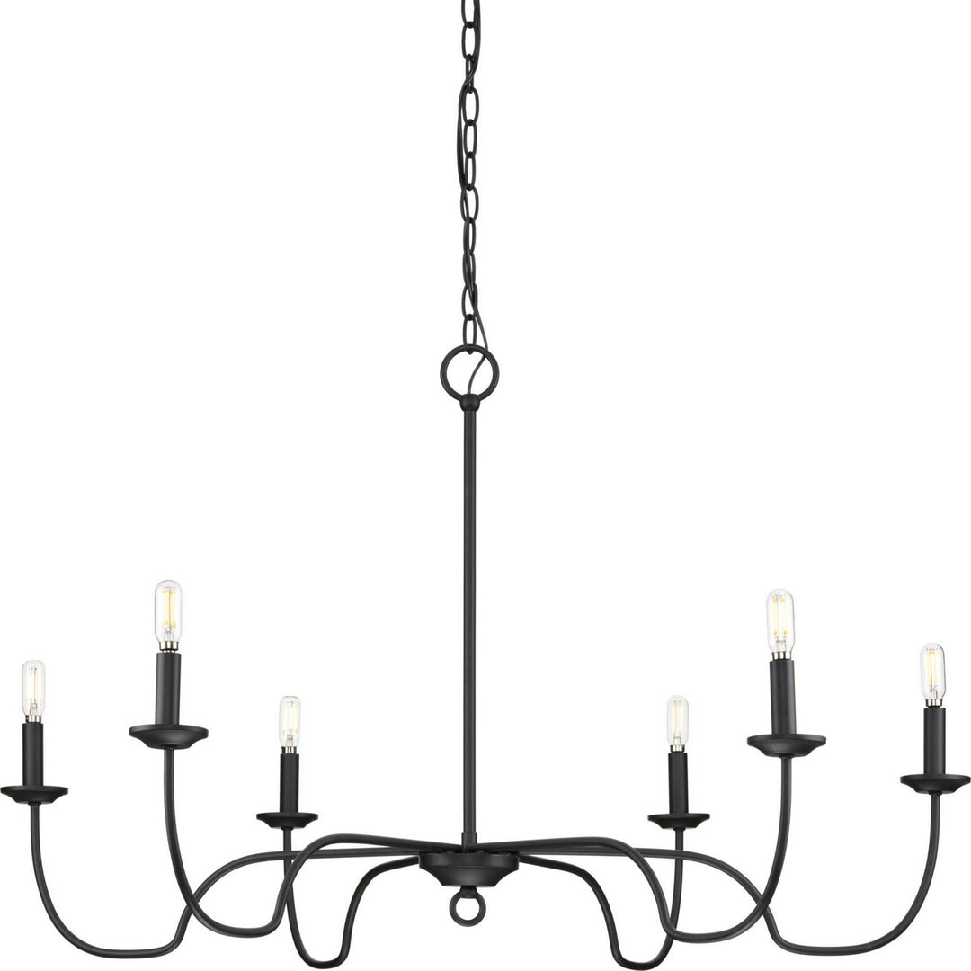 Progress Canada - P400292-31M - Six Light Chandelier - Canebrake - Matte Black