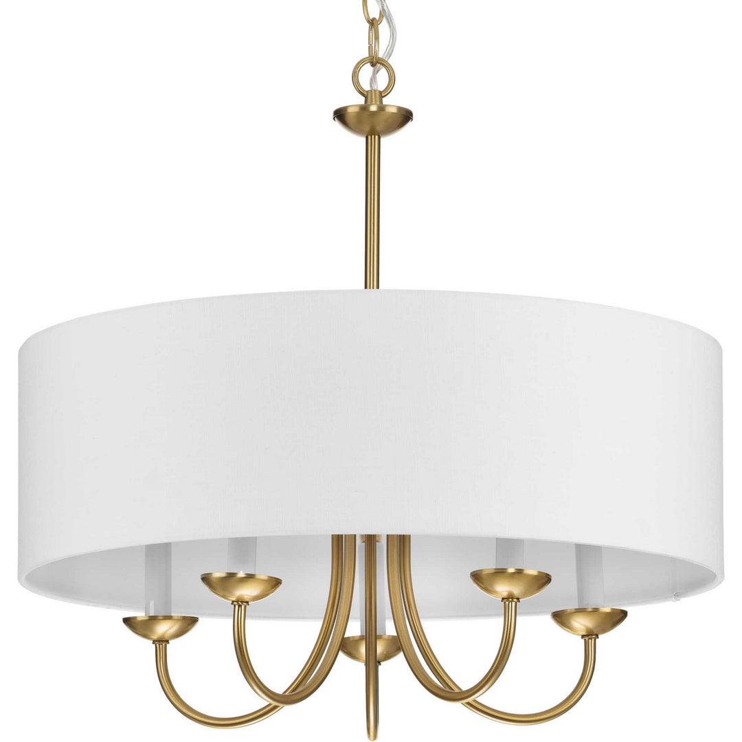 Progress Canada - P4217-109 - Five Light Chandelier - Drum Shade - Brushed Bronze