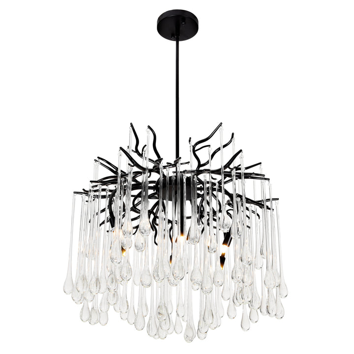 Anita Six Light Chandelier in Black - available from The Lighting Shoppe, trusted by Canadian homeowners