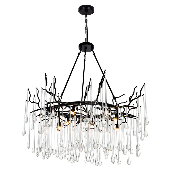Anita 12 Light Chandelier in Black - available from The Lighting Shoppe, trusted by Canadian homeowners