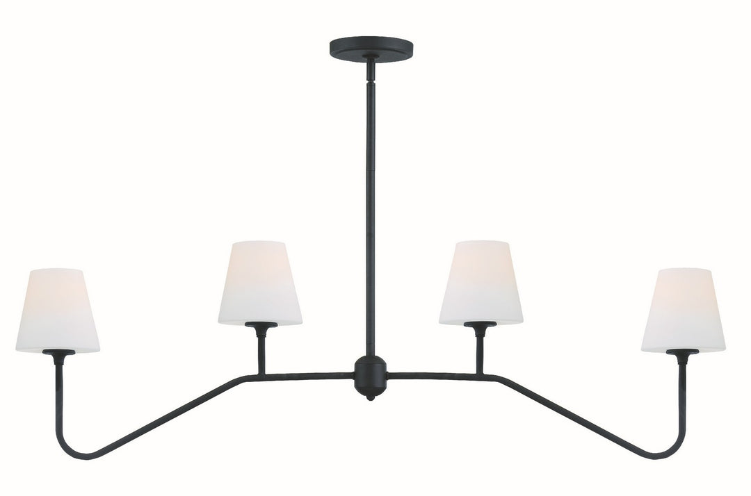 Keenan Four Light Chandelier in Black Forged - available from The Lighting Shoppe, trusted by Canadian homeowners
