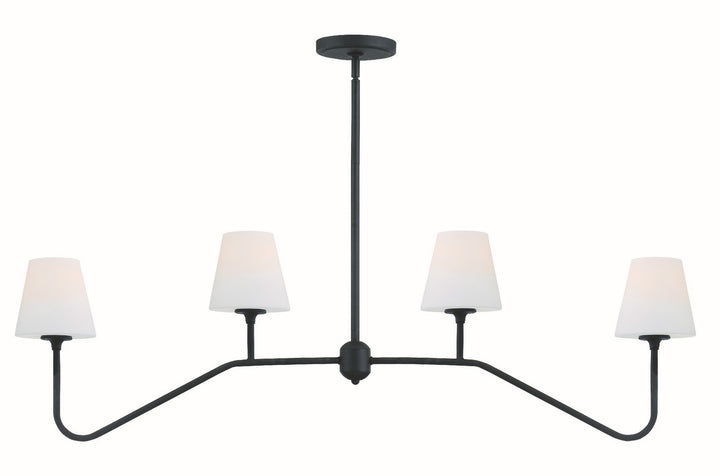 Keenan Four Light Chandelier in Black Forged - available from The Lighting Shoppe, trusted by Canadian homeowners