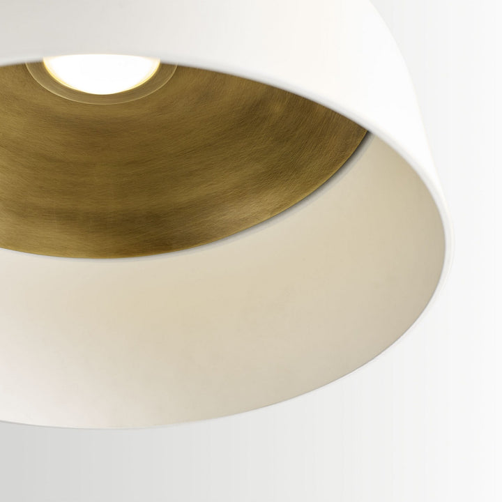 Visual Comfort Modern - 700FMFND15W-LED930-277 - LED Flush Mount - Foundry - Matte White