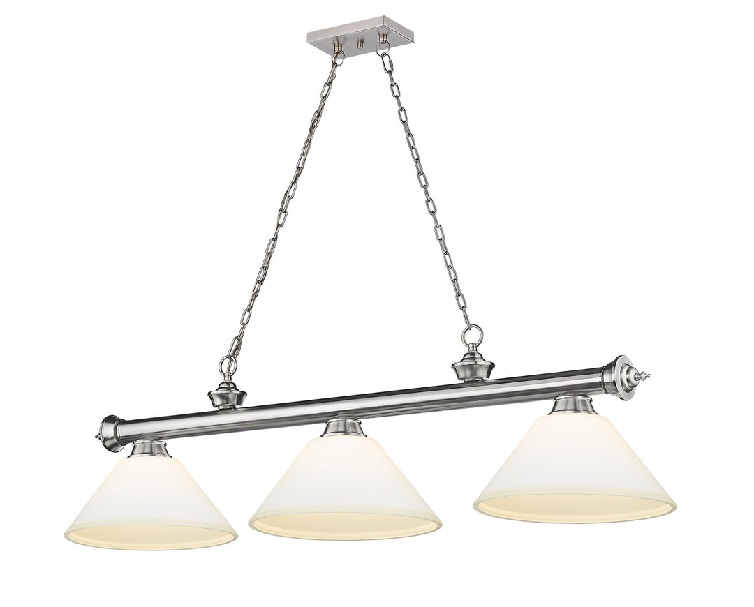 Z-Lite Canada - 2306-3BN-AMO14 - Three Light Billiard - Cordon - Brushed Nickel