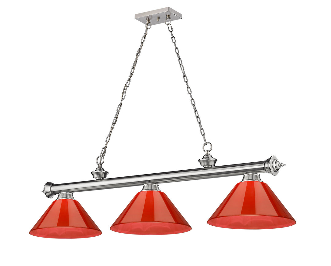 Z-Lite Canada - 2306-3BN-ARBG - Three Light Billiard - Cordon - Brushed Nickel