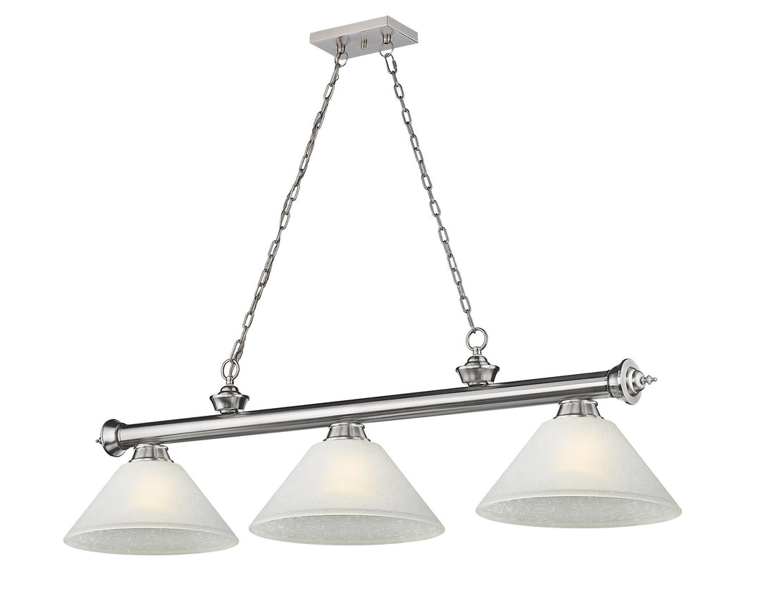 Z-Lite Canada - 2306-3BN-AWL14 - Three Light Billiard - Cordon - Brushed Nickel