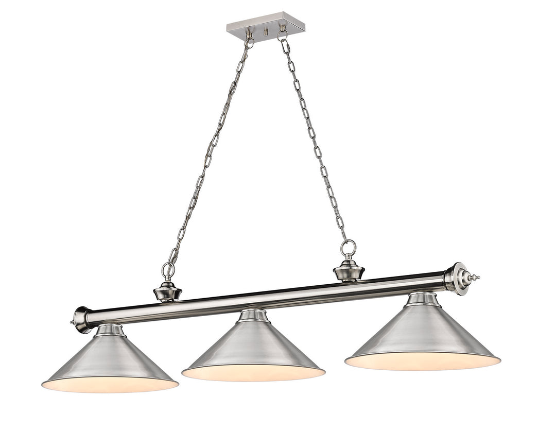 Z-Lite Canada - 2306-3BN-BN15 - Three Light Billiard - Cordon - Brushed Nickel