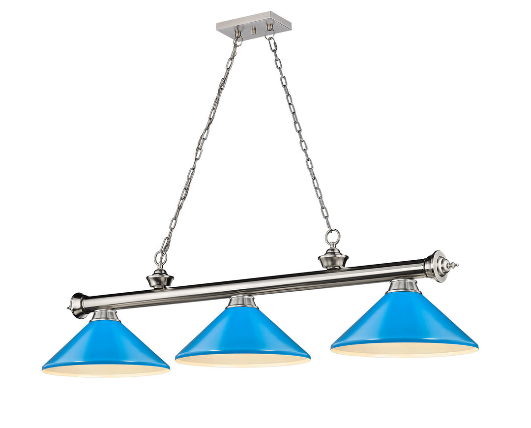 Z-Lite Canada - 2306-3BN-MEB - Three Light Billiard - Cordon - Brushed Nickel