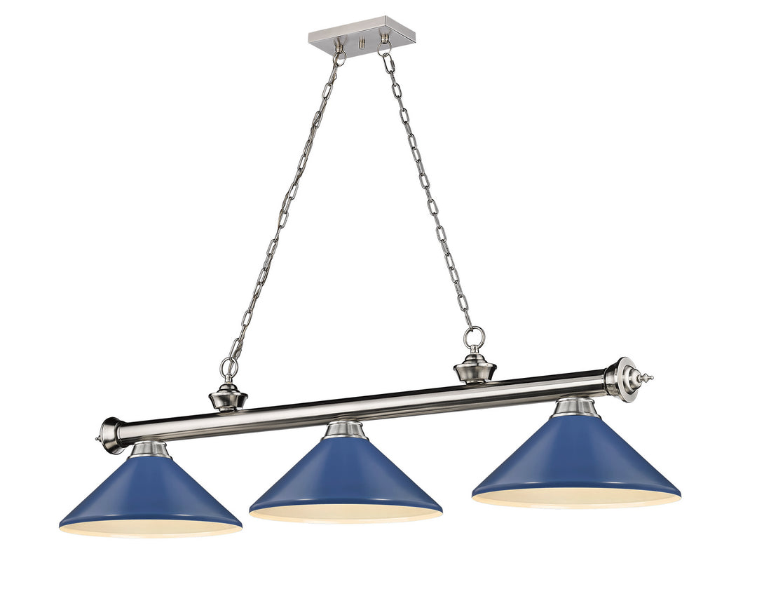 Z-Lite Canada - 2306-3BN-MNB - Three Light Billiard - Cordon - Brushed Nickel