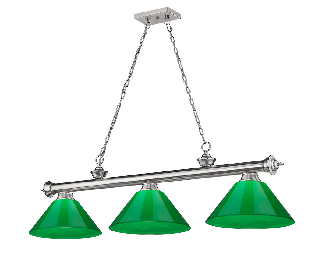 Z-Lite Canada - 2306-3BN-PGR - Three Light Billiard - Cordon - Brushed Nickel