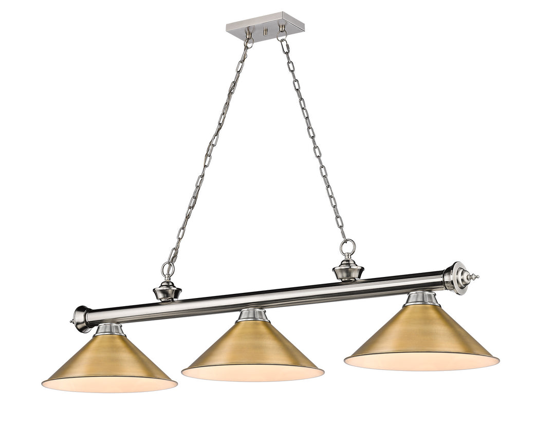 Z-Lite Canada - 2306-3BN-RB15 - Three Light Billiard - Cordon - Brushed Nickel