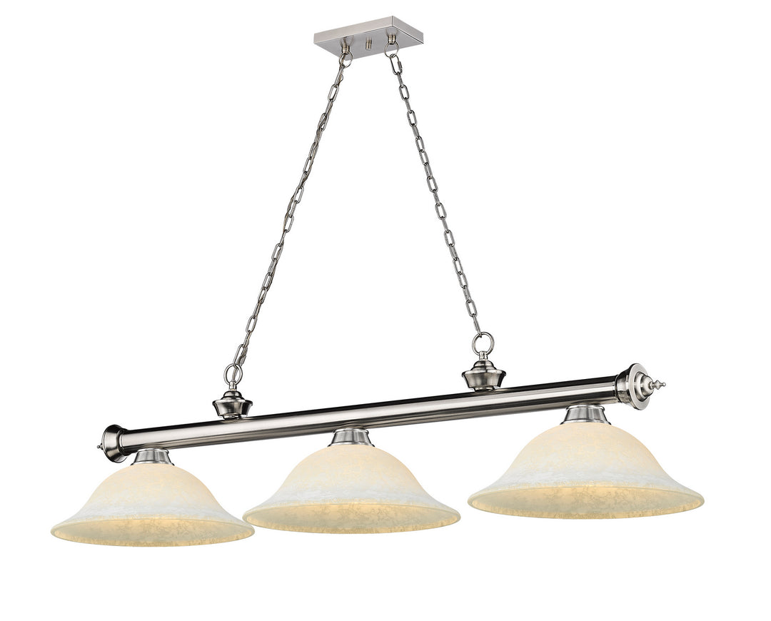 Z-Lite Canada - 2306-3BN-WM16 - Three Light Billiard - Cordon - Brushed Nickel