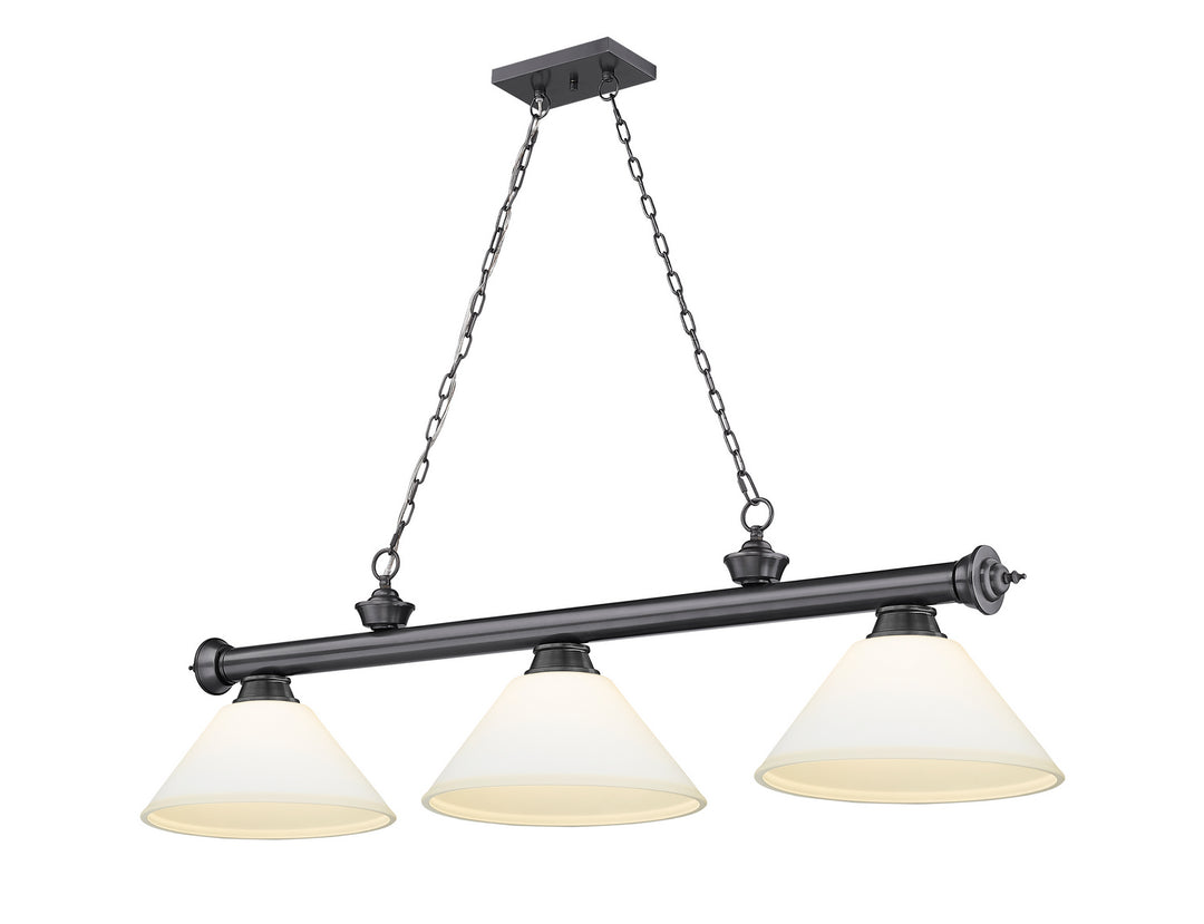 Z-Lite Canada - 2306-3BP-AMO14 - Three Light Billiard - Cordon - Bronze Plate